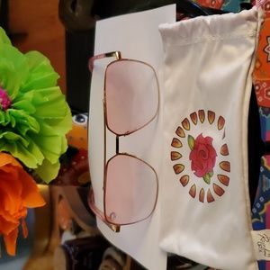 RAINBOW OPTX Rose/Pink Leo Sunglasses w/ microfiber pouch